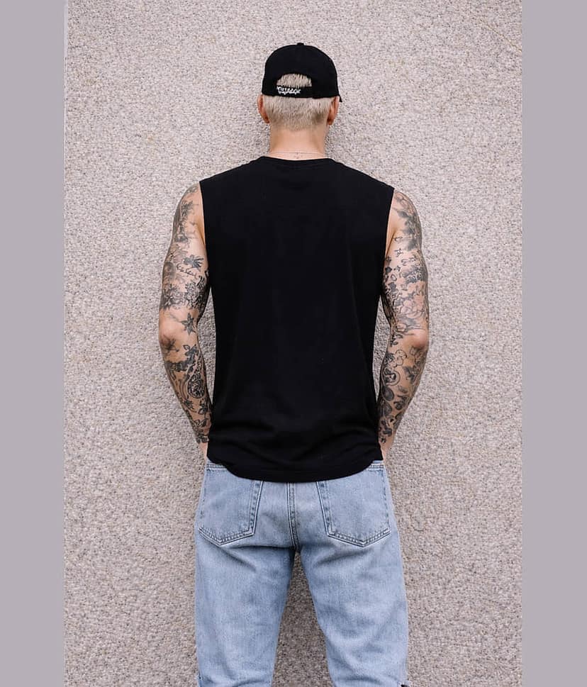 FTX Men Cotton Blend Regular Fit Printed T-Shirt ( Black ) view 2