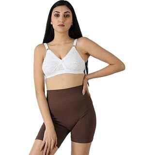 Women Embroidered Full-Coverage Non Padded Bra (White)