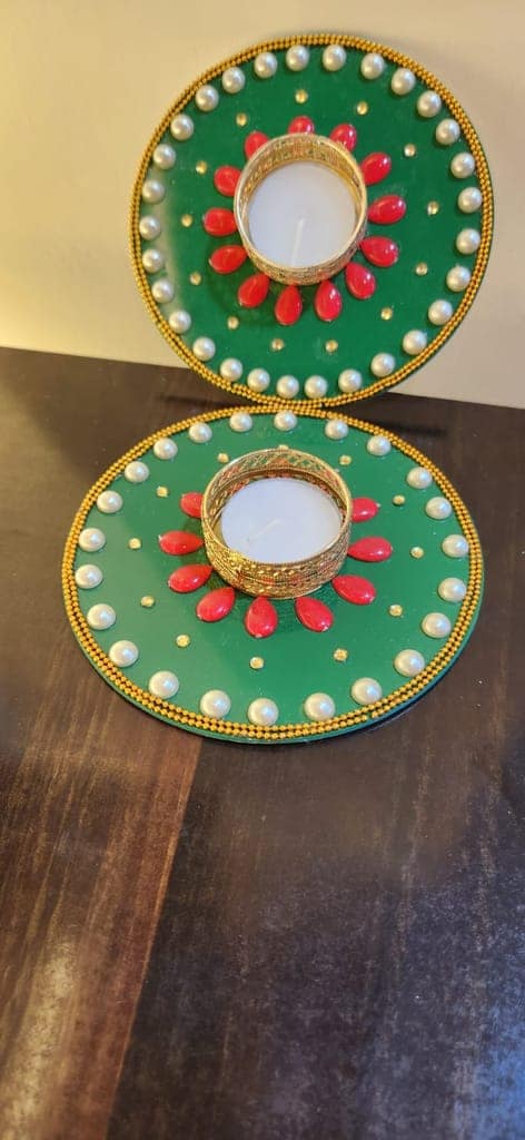 Exquisite Handcrafted Acrylic Candle Holder Set