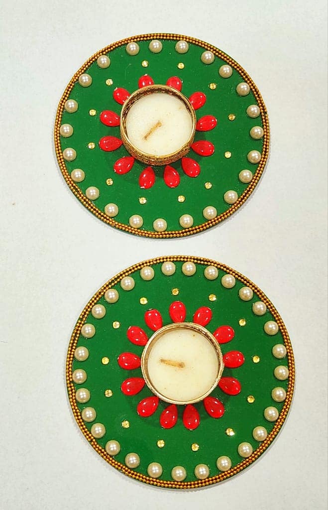 Exquisite Handcrafted Acrylic Candle Holder Set view 2