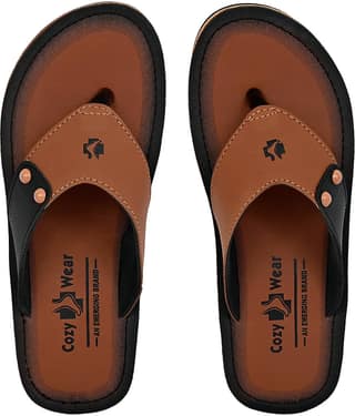 Cozy Wear Green Men's Thong Flip Flop