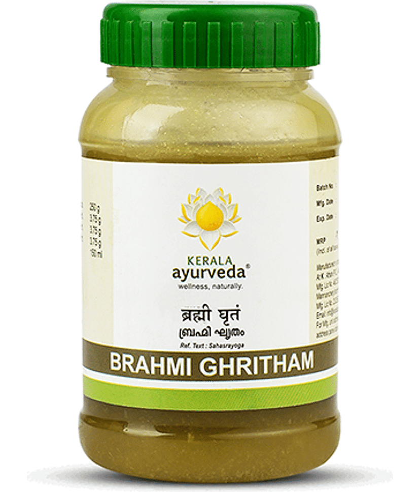 Kerala Ayurveda Brahmi Ghritham 150ml, Herbal Ghee, Improves Concentration & Recall,Boosts Mental Sharpness & Cognitive Processing