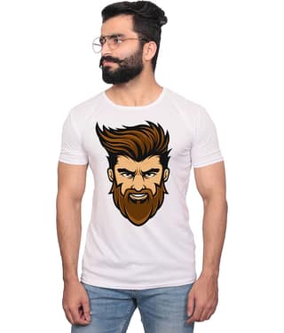 Nityanand Enterprises White Cotton Blend T-Shirt
