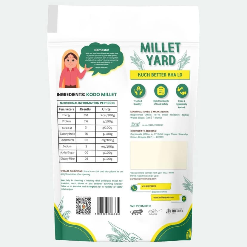 Millet Yard Kodo Millet shreeanna 500 gram view 2