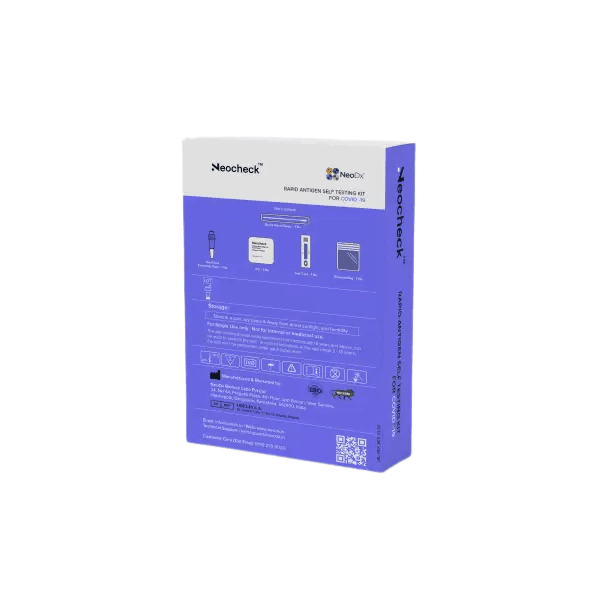 Neocheck Rapid Antigen Self Testing Kit for Covid 19 (Pre Filled Extraction Tube, Test Card, Sterile Nasal Swab, Biohazard Bag , Each 1 No) view 2