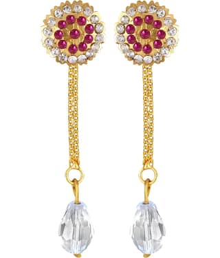 VIVASTRI Golden Drop Earrings ( Pack of 1 )