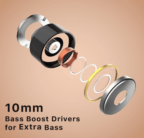 Wireless Bluetooth Neckband in-Ear Earphones, 10MM Dynamic Bass Boost Driver, 24 Hours Playback, Volte, Audible Battery Alert, V4, Stand By Time Up to 7 Days view 4
