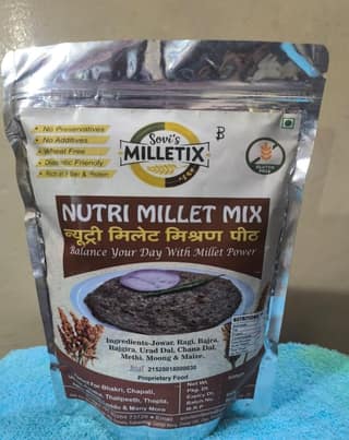 Sovis Milletix Nutri Millet Mix Flour (500g) | Gluten Free & High Protein | Healthy Cooking