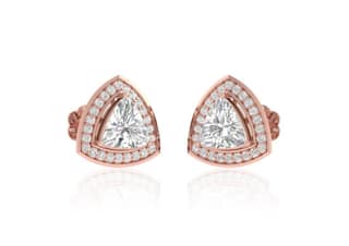 Trillion Halo Solitaire Studs
