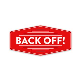Back Off Car Sticker