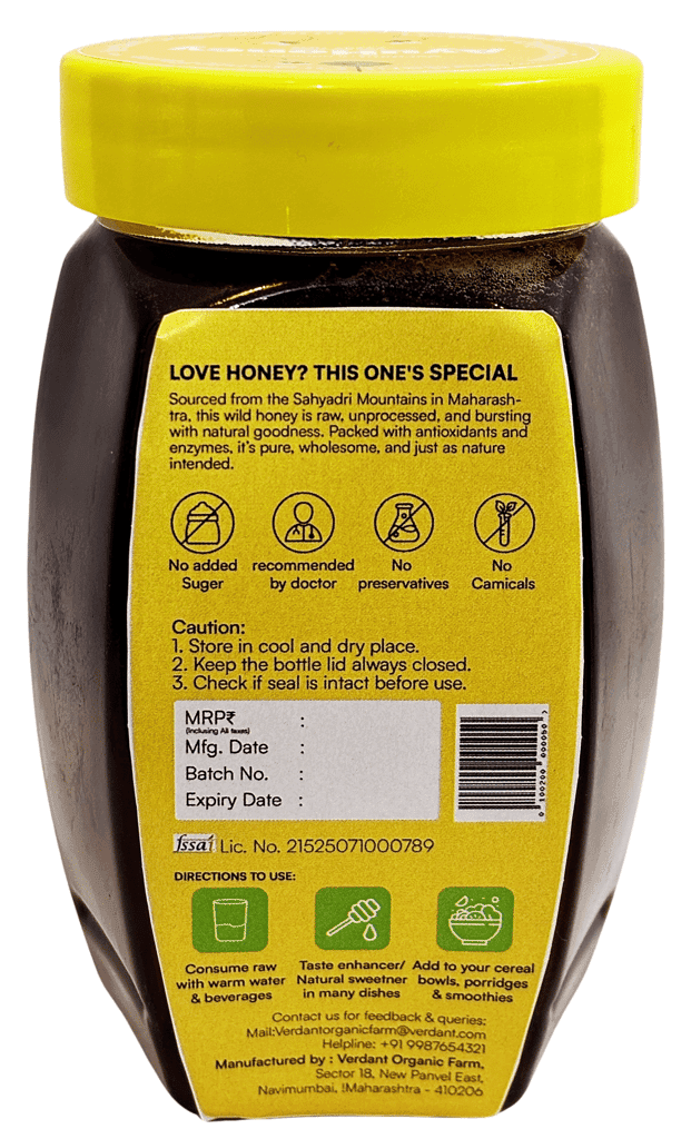 Ayu Honey' Wild Sahyadri Forest Natural Honey| Fresh clean processed & Original Honey| No Additives Or Preservatives| 100% Pure view 4