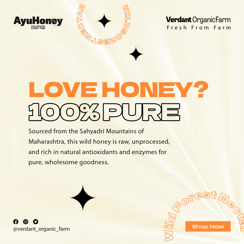 Ayu Honey' Wild Sahyadri Forest Natural Honey| Fresh clean processed & Original Honey| No Additives Or Preservatives| 100% Pure view 6