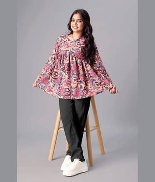 Aarya Designer Pack of 1 Girls Cotton Blend Top ( Yellow )