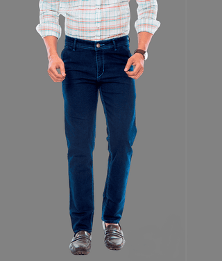 MOUDLIN Slim Fit Basic Men's Jeans - Dark Blue ( Pack of 1 )