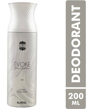Ajmal Evoke Silver Edition Perfume Deodorant 200ml Body Spray Gift For men Pack of 1