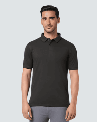 Heganwalk Men’s Polo T-Shirt ( Black )