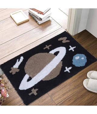 Aazeem Antiskid Cotton Door Mat ( 60 X 40 cm ) Single Magenta