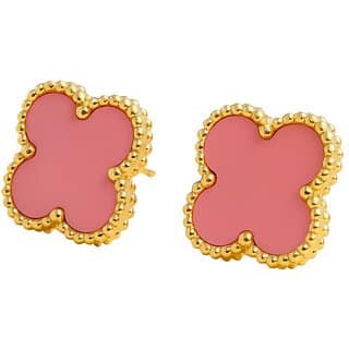 Clover Stud Earring (Pink)