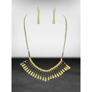 Farman handicrafts oxidised silver necklace set