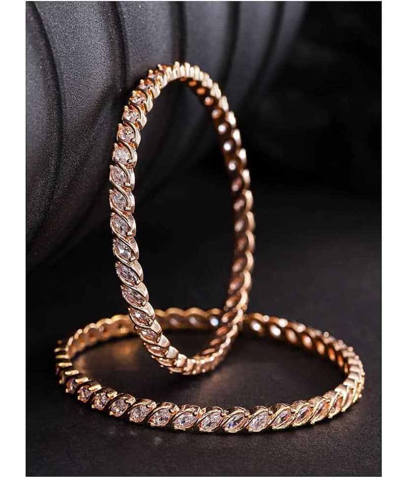 Priyaasi - Rose Gold Bangle Set (Pack of 1)