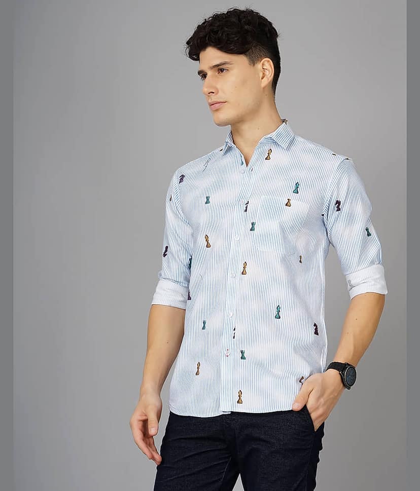 Paul Street - White 100% Cotton Slim Fit Men's Casual Shirt ( Pack of 1 ) view 3