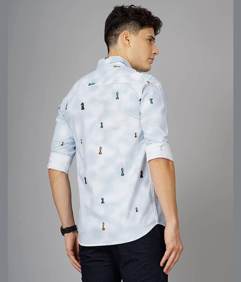 Paul Street - White 100% Cotton Slim Fit Men's Casual Shirt ( Pack of 1 ) view 4