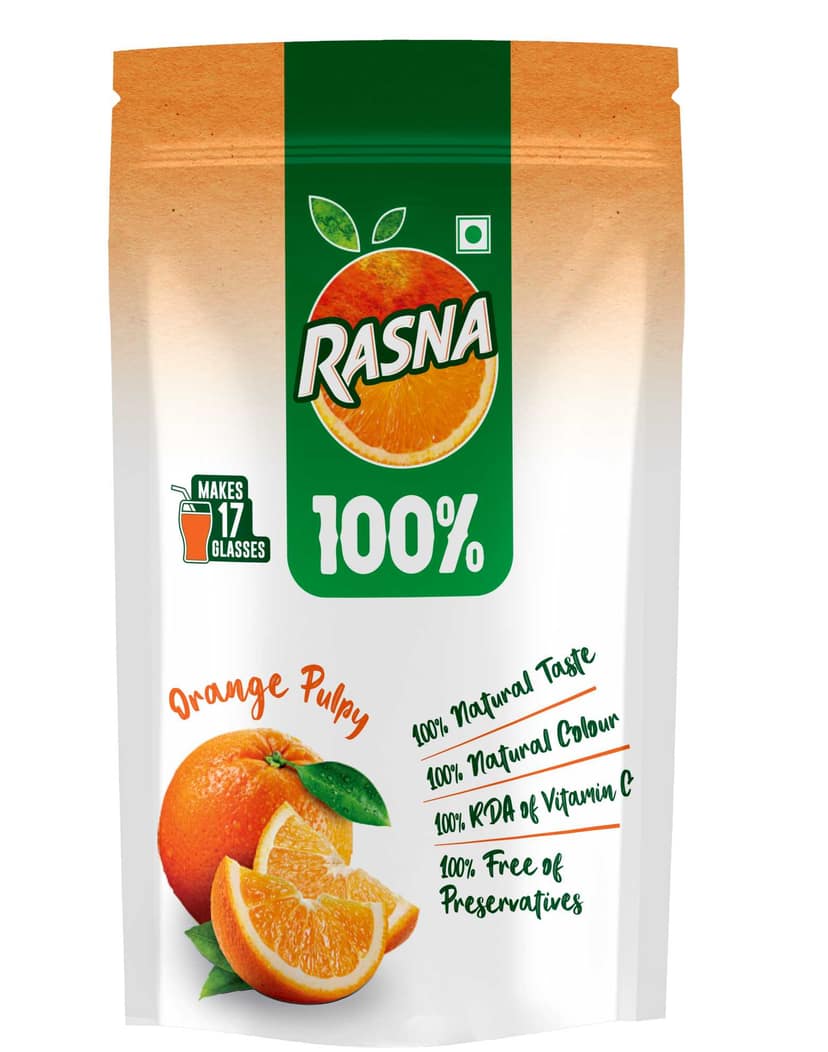 Rasna Natural 100% 400g Pack Orange