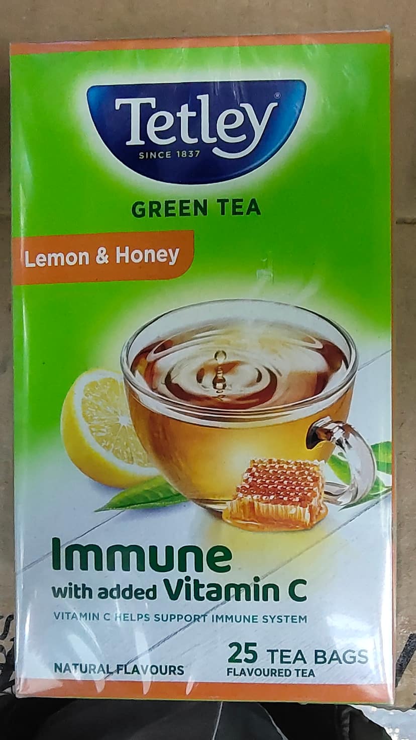 Tetley green tea lemon & honey