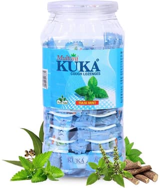 Multani kuka Cough Lozenges Tulsi Mint Jar (Pack of 2) X 150 Lozenges