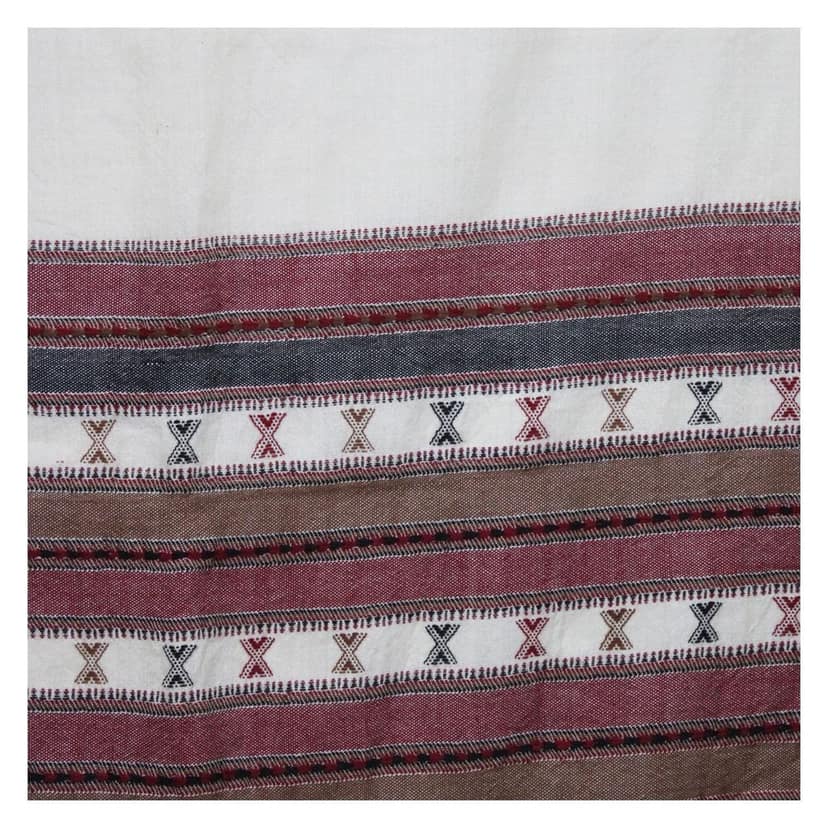 Garvi Gurjari (A Gujarat Govt Enterprise Off White Handwoven Wool Shawl (GGCEMWS04) view 4