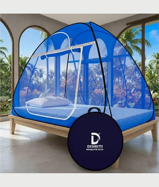 didhiti - Dark Blue Polycotton Foldable Mosquito Net ( Pack of 1 )