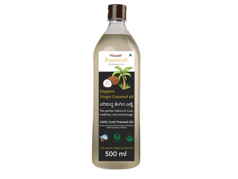 Rajamudi Organics Cold pressed Coconut Virgin Oil - 500 Millilitre
