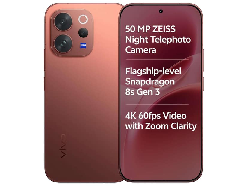Vivo V70 Elite 5G (8GB RAM, 256GB Storage) 5G Mobile Phone with FHD+ Display, Smooth Performance & Powerful Battery - Passion Red