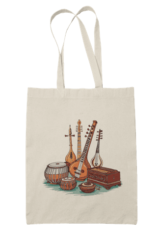 Prakrut India Canvas Tote Bag - Stylish Eco-Friendly Shoulder Bag with Top Zipper, Inner Pocket, for College & Daily Use,for Women & Girls