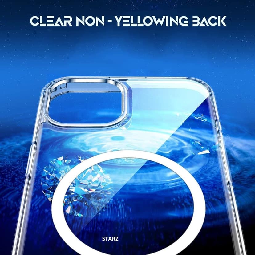 Faircost Thermoplastic Polyurethane Compatible for iPhone 13 Mini Magnetic Back Case Cover MagSafe Compatible Clear view 3