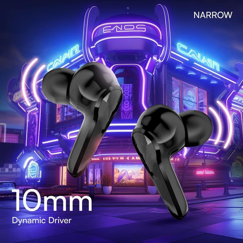 HAPIPOLA Narrow Immersive Audio | Bluetooth v5.2 10mm Driver | 100 Hours Stand-by | White Light 23 Hours Combined Playback | Touch Control Type C Interface | Good Bass view 3
