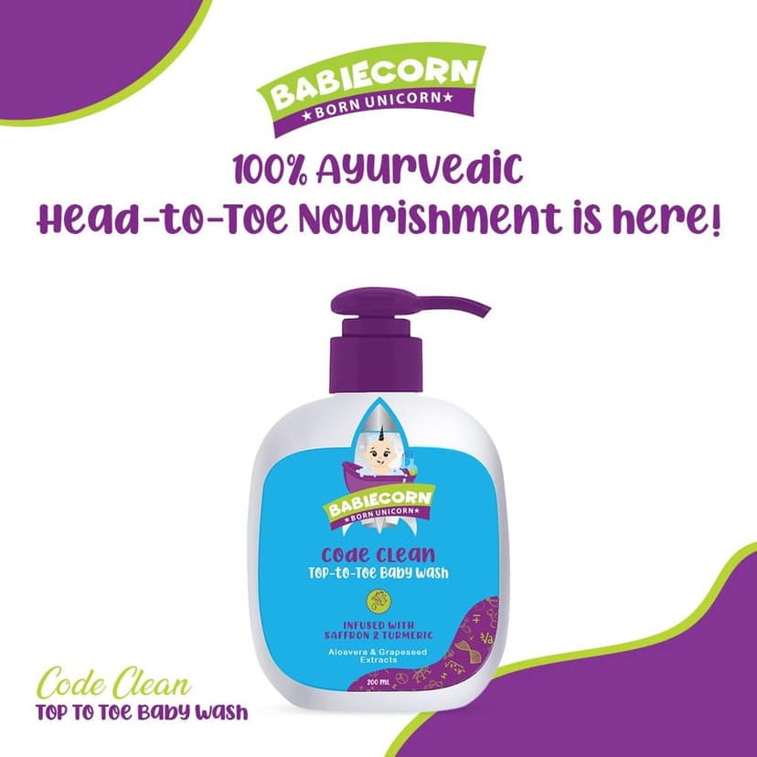 BABIECORN Soft Core Baby Skin Softener with Code Clean Top-to-Toe Body Wash (2 x 200 ml) view 5