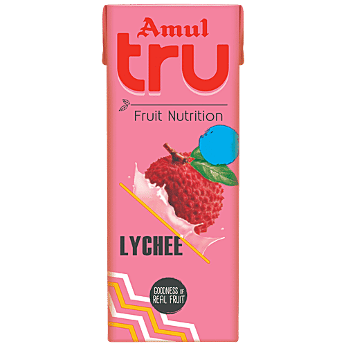 Amul Tru Litchi, 180 ml Tetra Pak