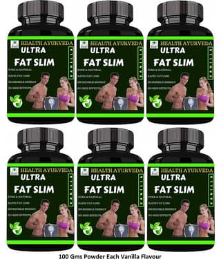 Health Ayurveda Ultra Fat Slim Vanilla Flavour Powder 600 Gm Pack of 6