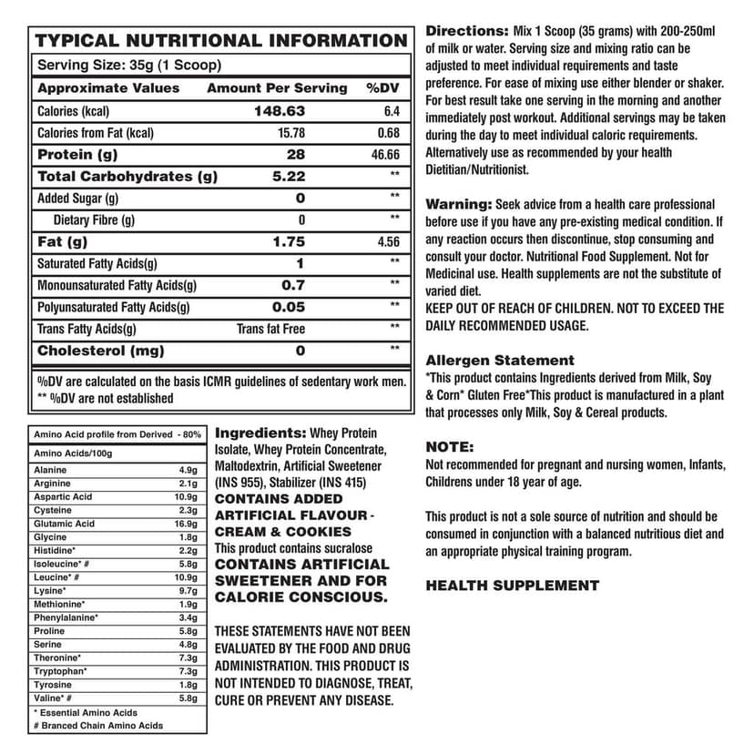 Spartan Sport Sciences Isolate Whey 5lbs view 2