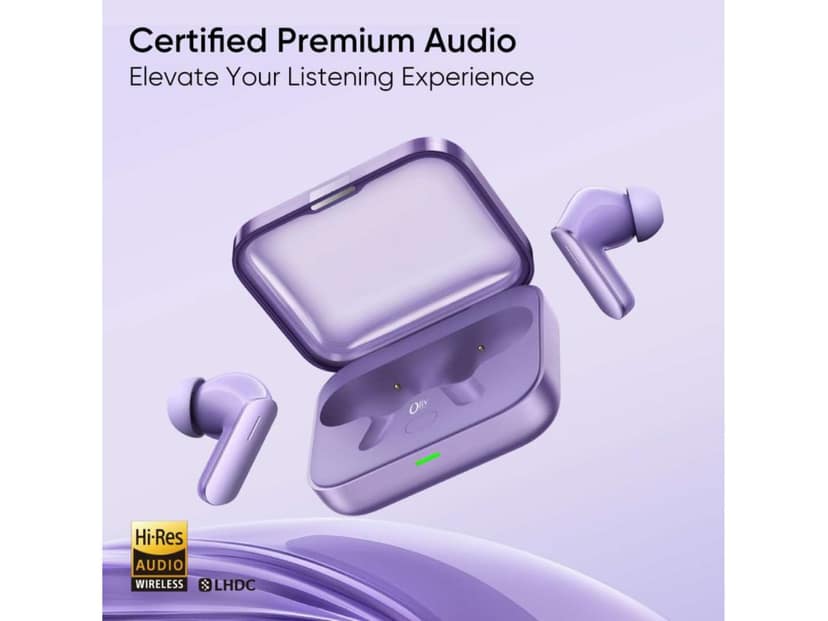 OlivLife RIVO True Wireless Earbuds, Bluetooth 6.0 in-Ear Headphones with ENC Mic, 14H Playtime, Deep Bass, Premium Sound, Type-C Fast Charging Case, - Purple view 3