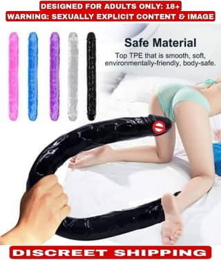 Jelly Double dong Double-Ended Penetration Dildo Strap On Dual Realistic Sex Toys For Lesbean