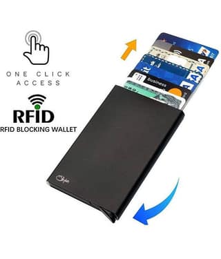 STYLE SHOES Button Silver Card ATM Holder
