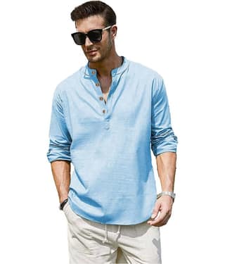 UNI VIBE Dark Green Cotton Men's Shirt Style Kurta ( Pack of 1 )