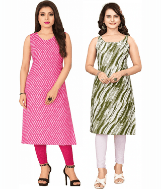TATHASTU FASHION Women Crepe Printed Straight Kurti ( Multicoloured )
