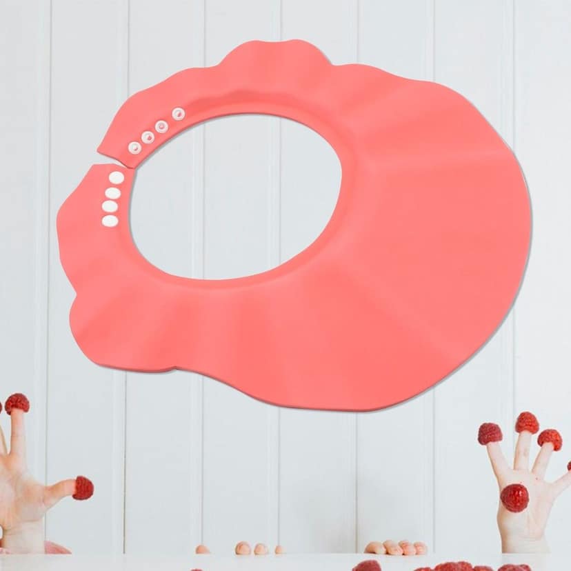 Tear-Free Bath Time: Adjustable Baby Shower Cap (Protects Eyes & Ears) view 2