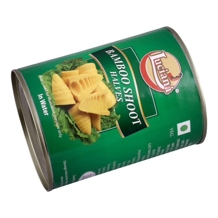 Luciana Bamboo Shoot Halves in Water | Canned Bamboo Shoots | Ready-to-Cook Bamboo Shoots | Convenient Asian Vegetable Ingredient view 2