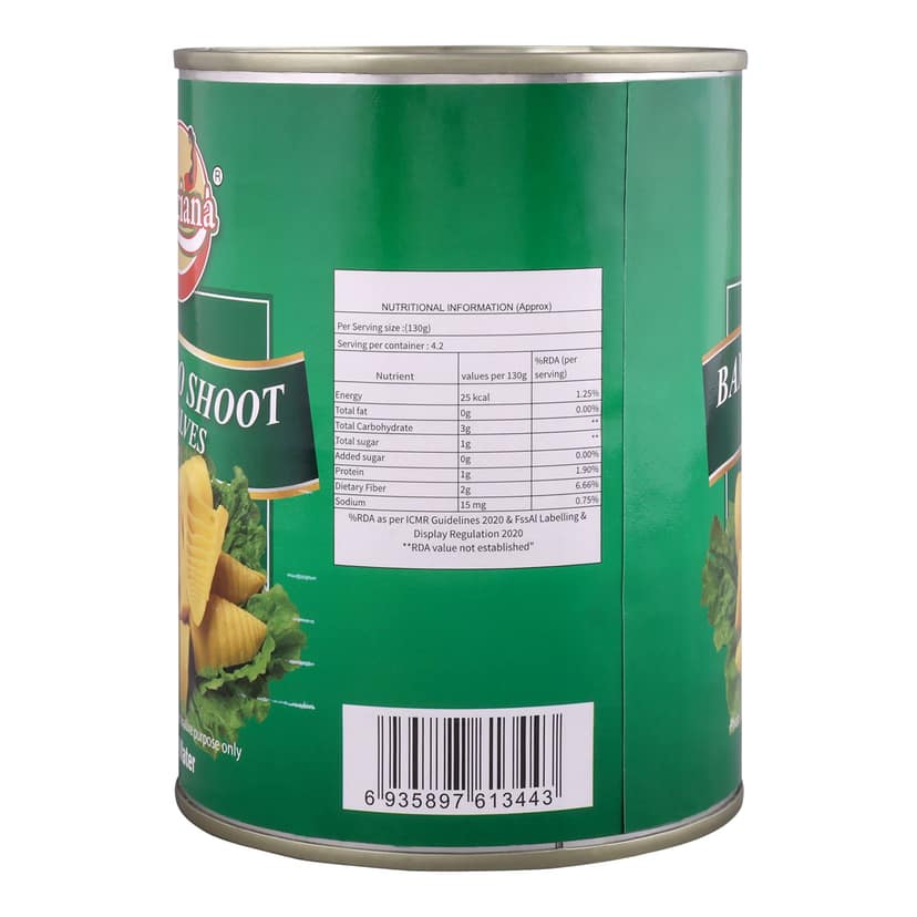 Luciana Bamboo Shoot Halves in Water | Canned Bamboo Shoots | Ready-to-Cook Bamboo Shoots | Convenient Asian Vegetable Ingredient view 4