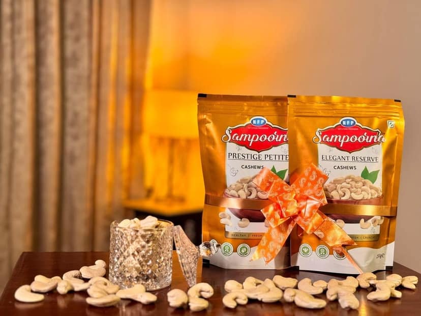 NFP SAMPOORNA Sampoorna Foods Elegant Prestige Organic Premium Cashew Nut(Kaju) Unsalted Gluten Free Dry Fruit Healthy Snack Cashews pack of 2 view 3