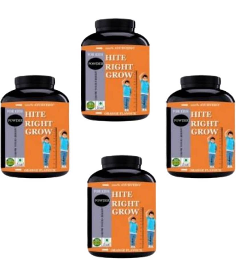 Hindustan Herbal HITE RIGHT GROW (ONLY FOR KIDS) 0.4 kg Powder Pack of 4